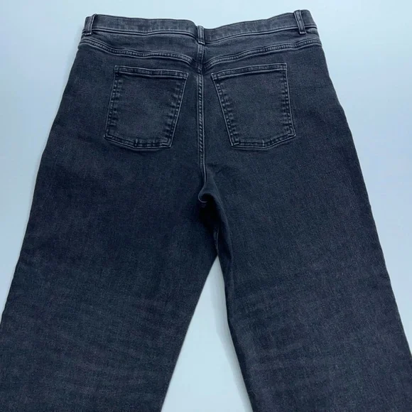 Spanx Wide Leg Jeans Womens Size 1X Regular Heavy Black Stretch Denim 37x28 - Picture 15 of 16